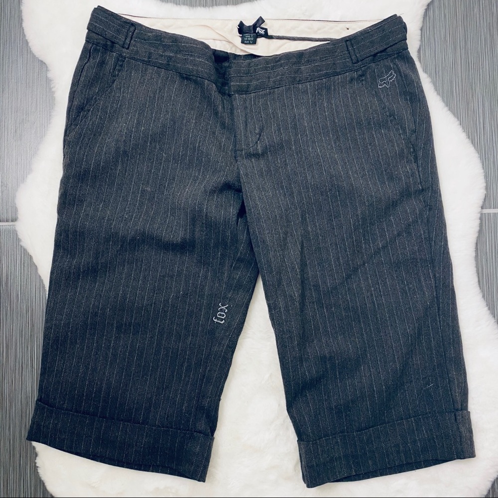 FOX Grey Pinstripe Long Shorts
